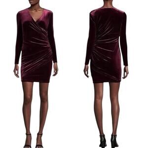 Alex Marie Velvet Burnout Mahogany Nikki Wrap Dress NWT - 14